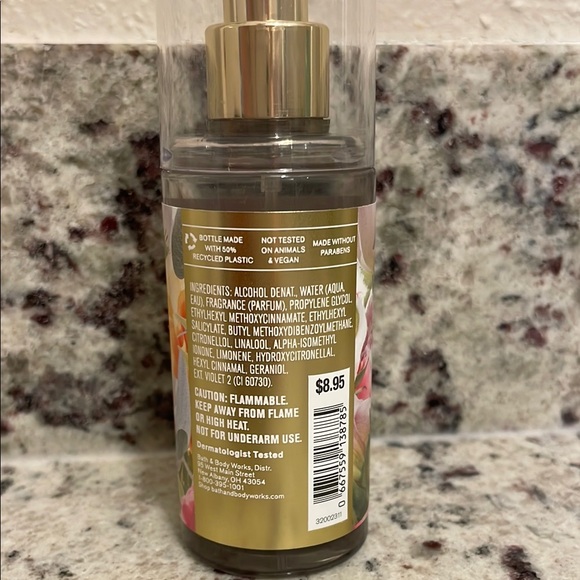 Bath & Body Works Brightest Bloom Fragrance Mist - Pink and Gold - Picture 2 of 2